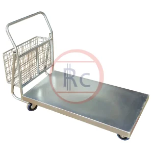 Large Platform Trolley with Fixed Basket