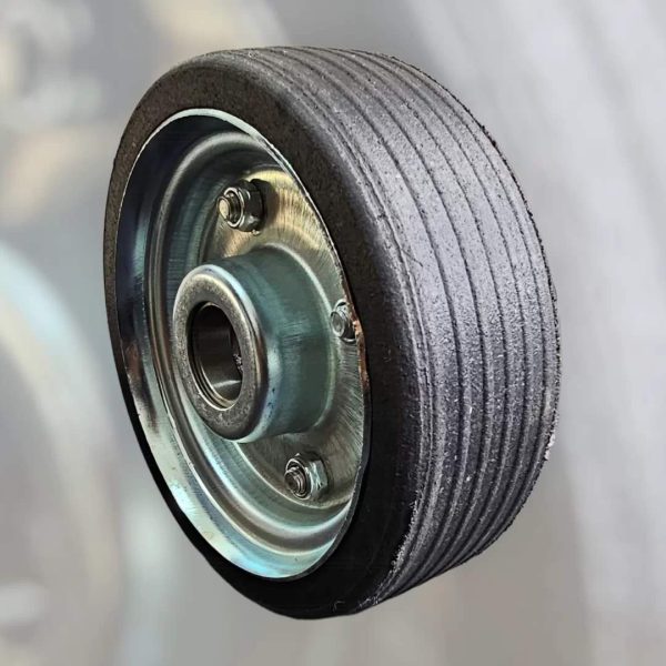 150mm split disc caster wheel with durable rubber tire and metal hub